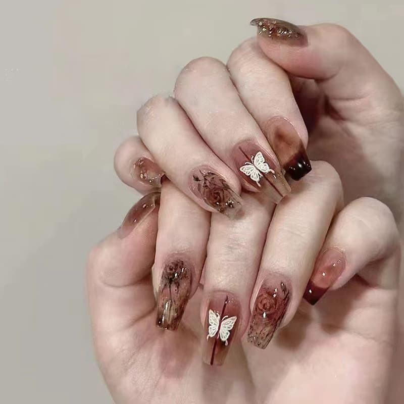 Cold Rose Classic Press-On Nails by Winails